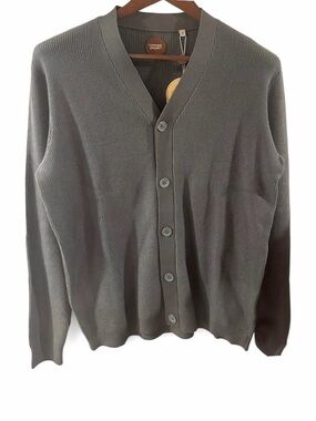 Common People Olive Cardigan Sweater Size Men’s Small (NWT)
